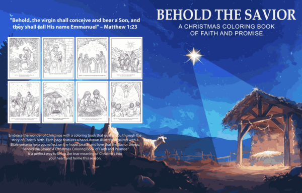 Behold The Savior: A Christmas Coloring Book of Faith and Promise